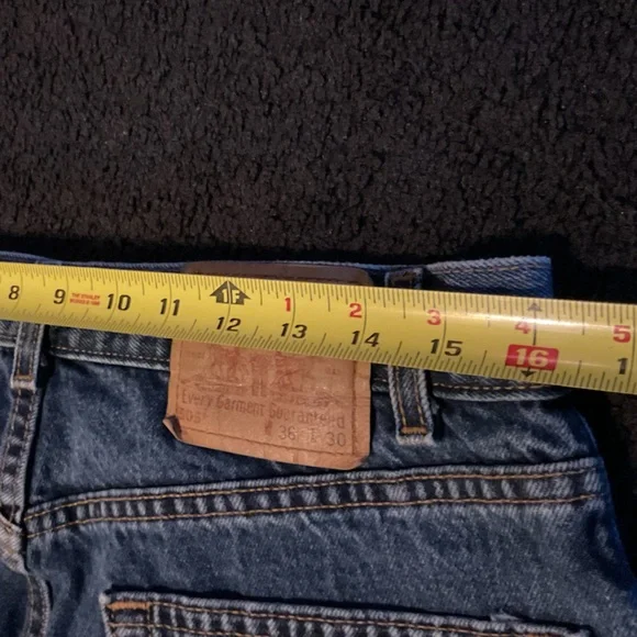 Vintage Sz 36 x 30 Men’s Levis 505 Regular Fit Jeans Medium Blue Y2K 90s - Picture 6 of 8